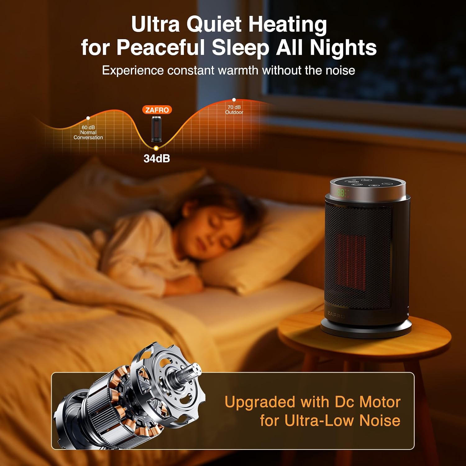 ZAFRO Tower Electric Space Heater with Thermostat