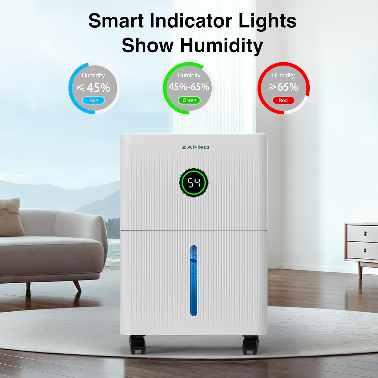 ZAFRO 21 Pints Dehumidifier for Home & Basement, Covers Up to 1,600 sq. ft.