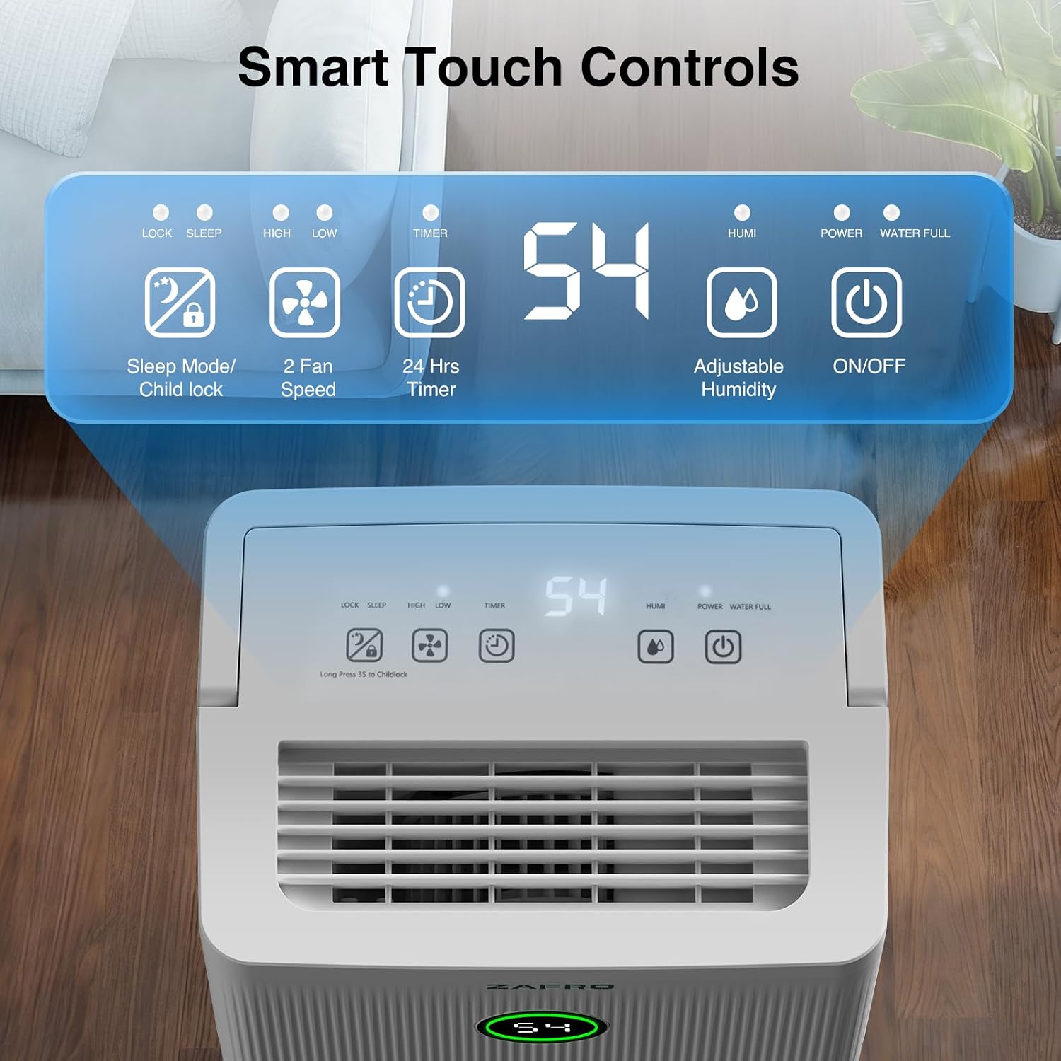 ZAFRO 21 Pints Dehumidifier for Home & Basement, Covers Up to 1,600 sq. ft.