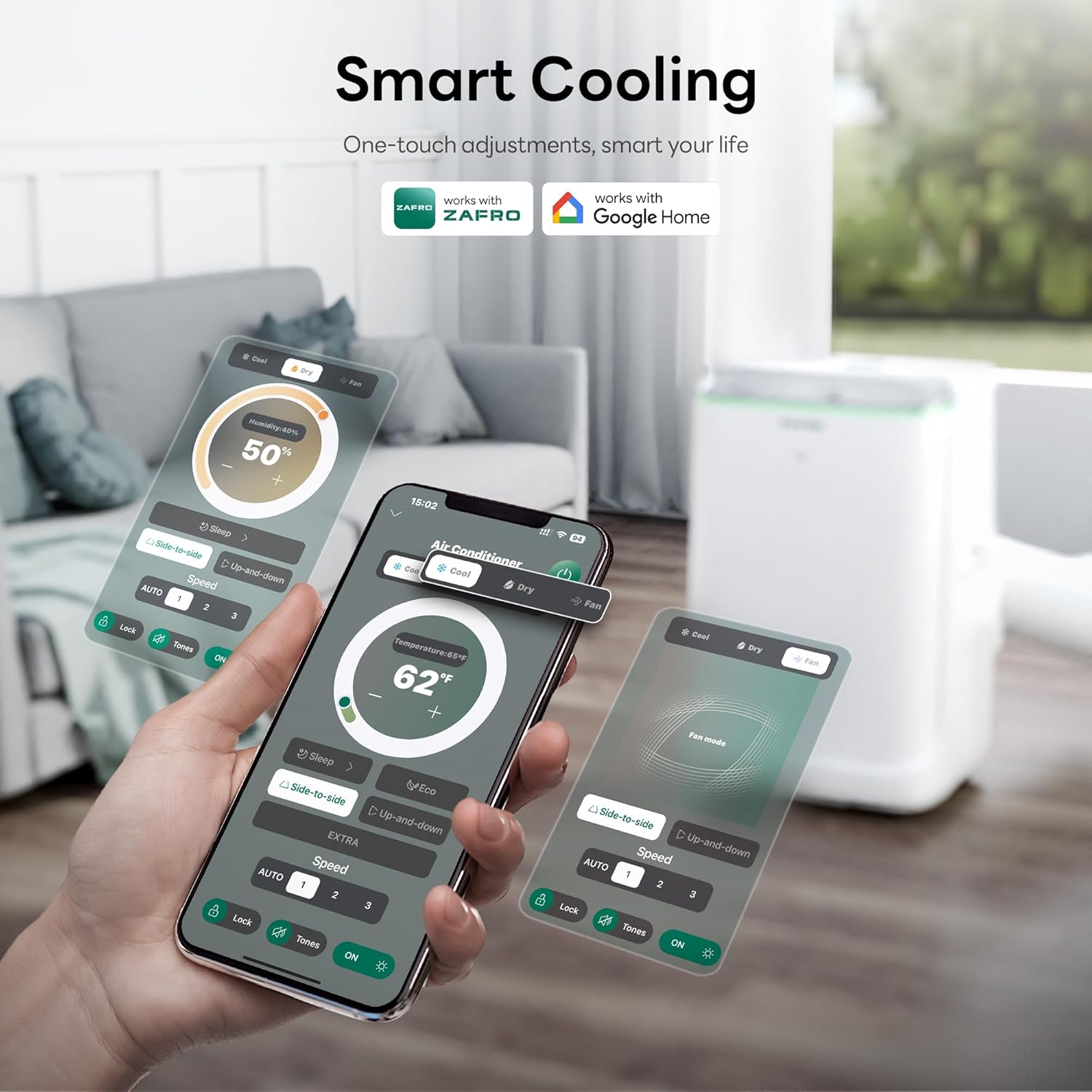 ZAFRO 12,000 BTU Smart Portable Air Conditioner with APP Control