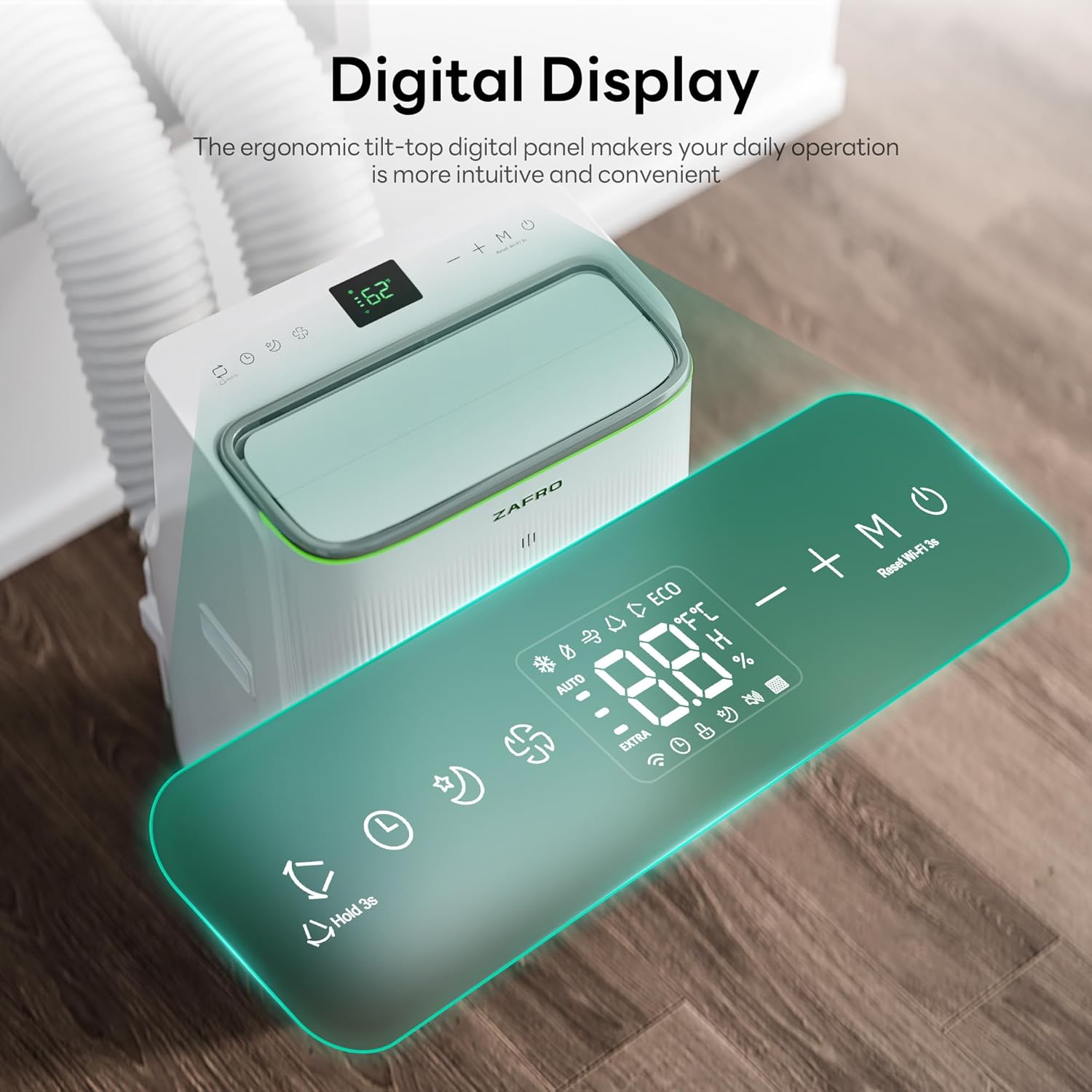 ZAFRO 12,000 BTU Portable Air Conditioner with Digital Diaplay