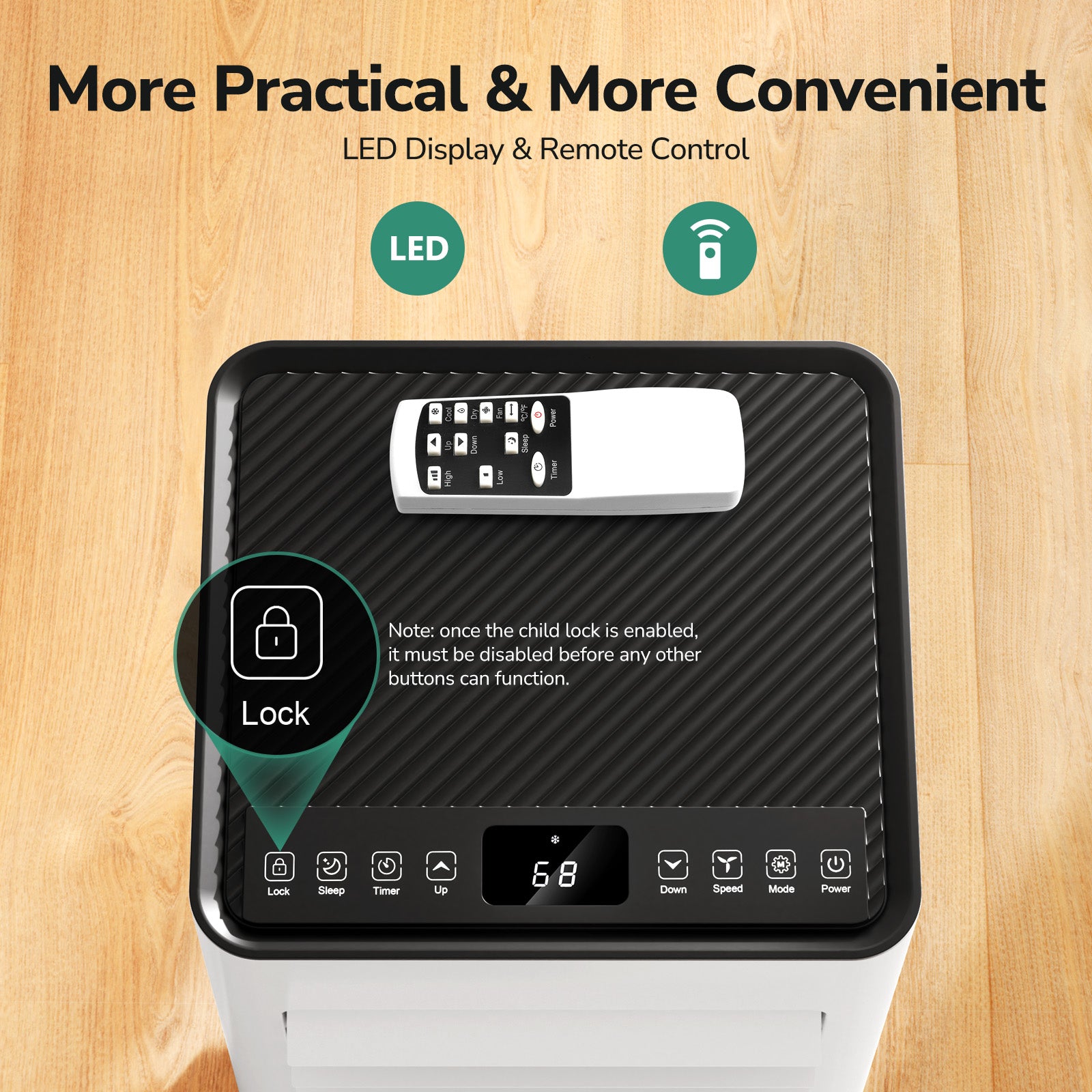 ZAFRO 8,000 BTU (5,000 BTU SACC) Portable Air Conditioner Cools Up To 250 sq. ft.
