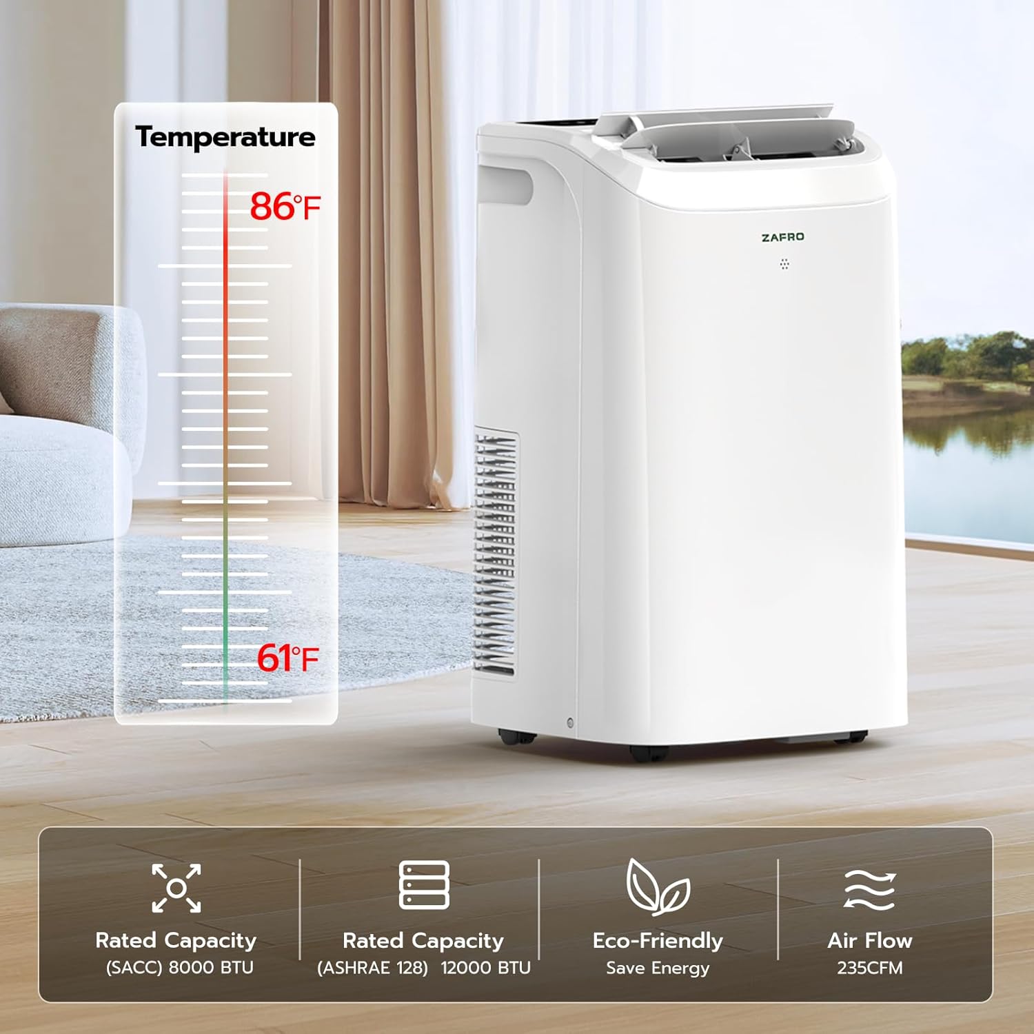 ZAFRO 12,000 BTU Portable Air Conditioner