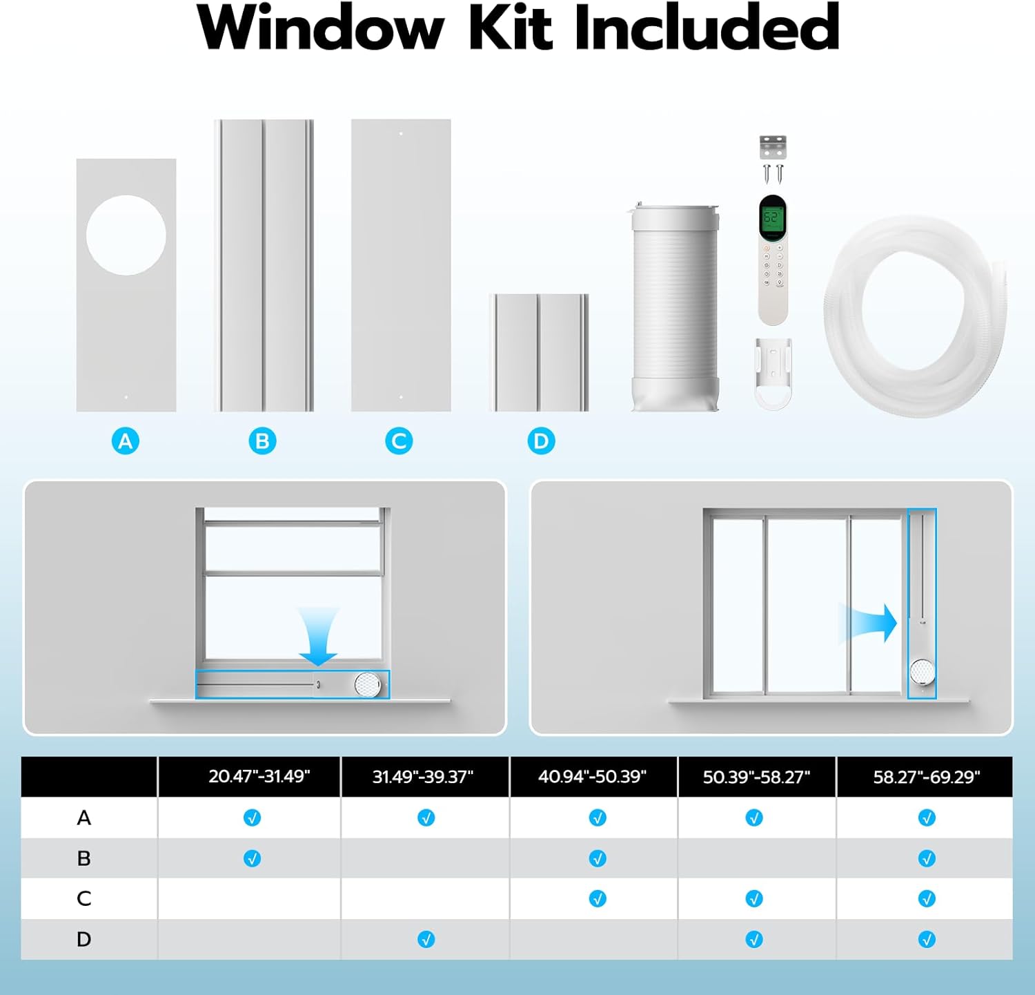 ZAFRO 12,000 BTU Portable Air Conditioner with Window Kit