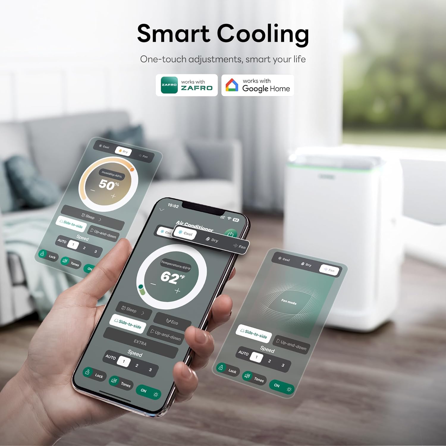 ZAFRO 14,000 BTU Smart Portable Air Conditioner with APP Control