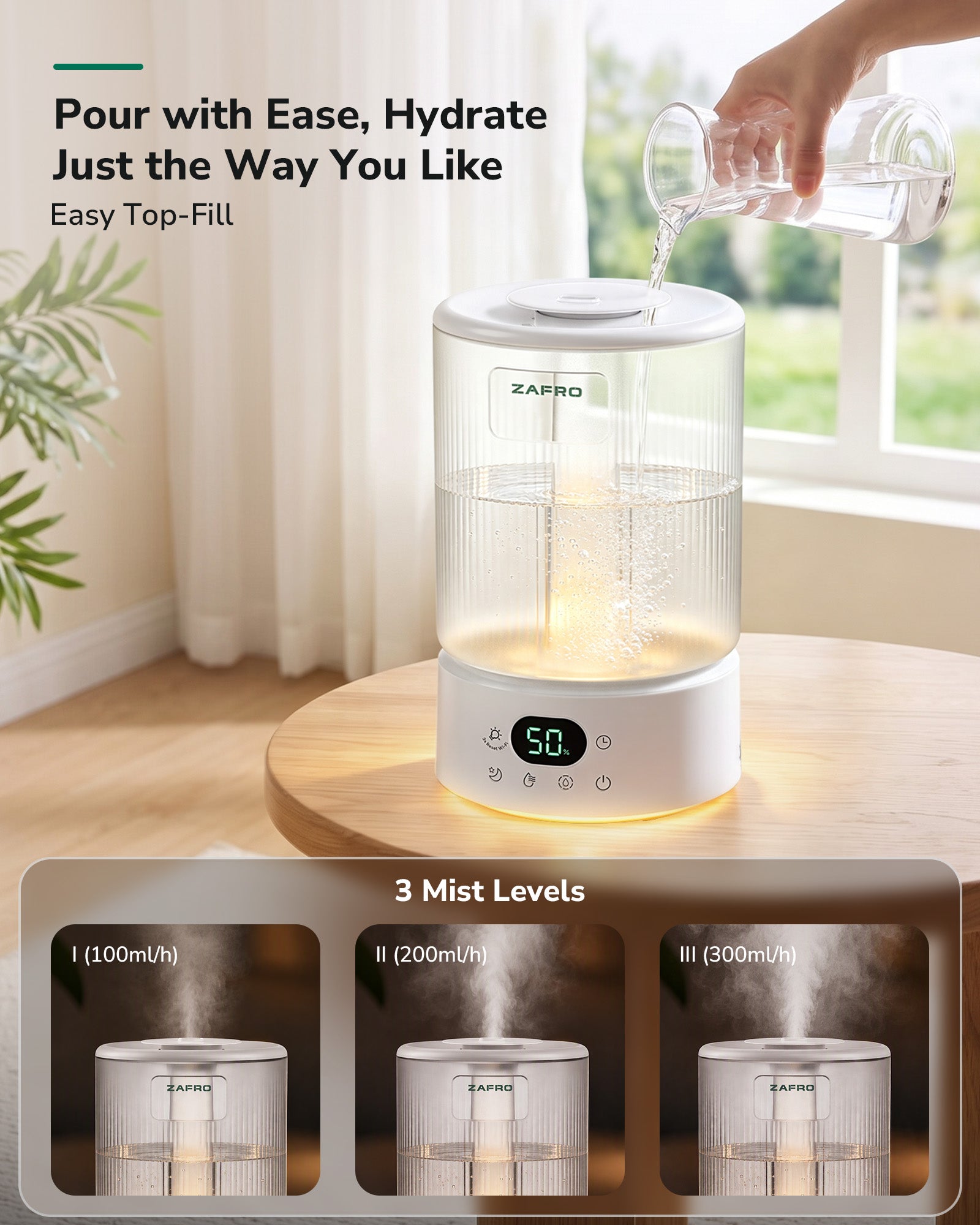 ZAFRO 4.2L Cool Mist Smart Humidifier