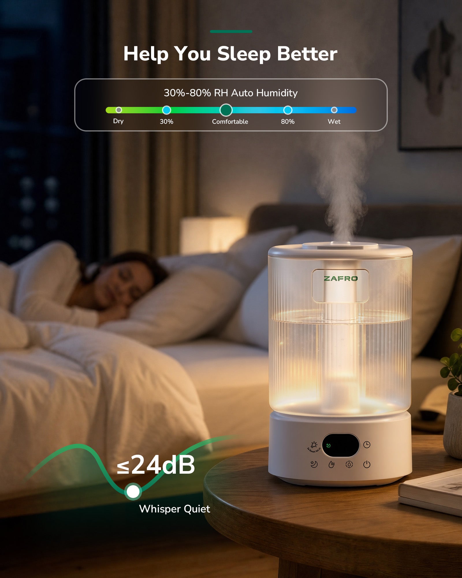 ZAFRO 4.2L Cool Mist Smart Humidifier
