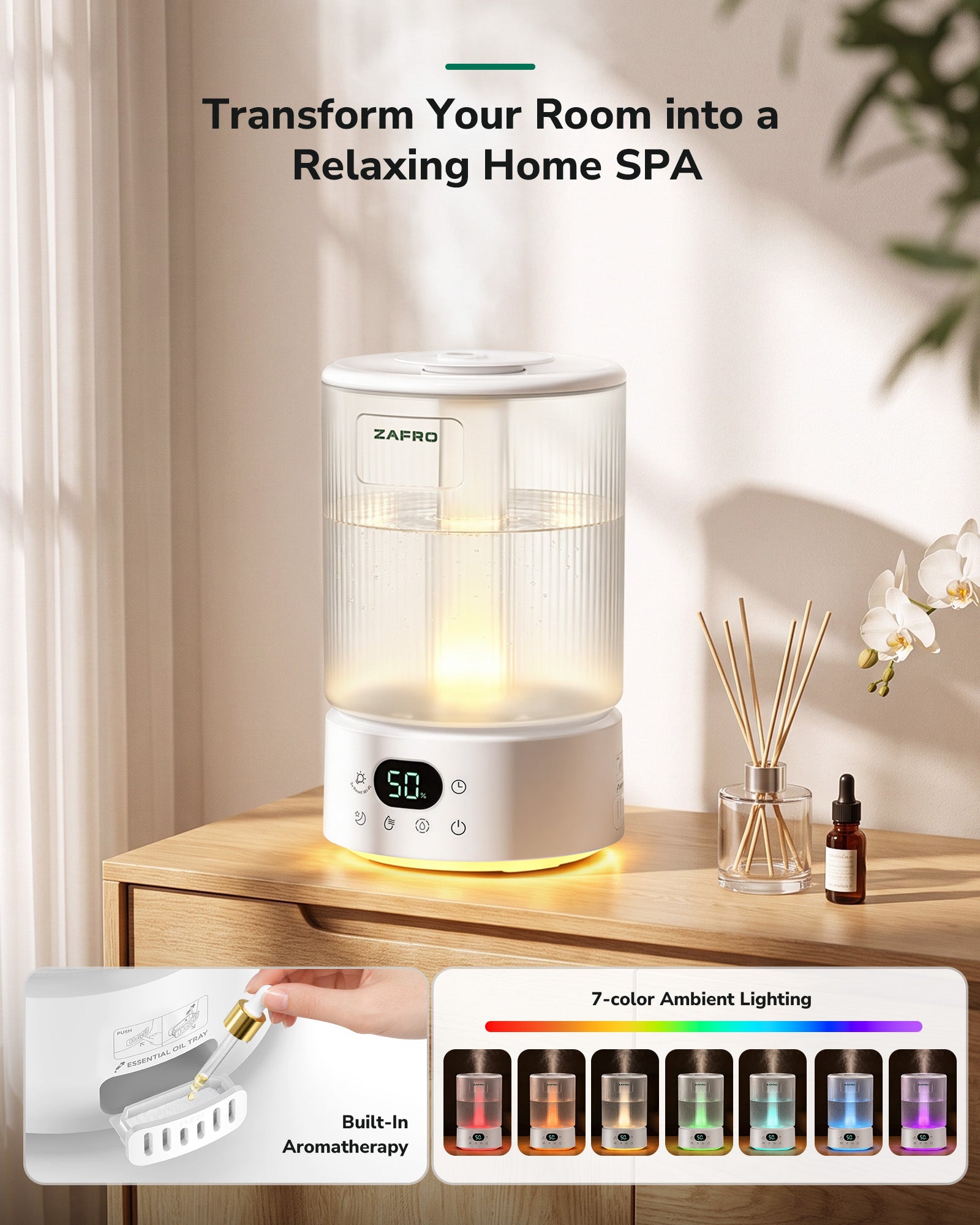 ZAFRO 4.2L Cool Mist Smart Humidifier